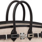 Birkin 25 Cargo Bai Brun in Toile / Swift Leather with Palladium Hardware