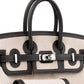 Birkin 25 Cargo Bai Brun in Toile / Swift Leather with Palladium Hardware