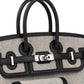 Birkin 25 Cargo Ecru/Black in Toile & Swift Leather with Palladium Hardware