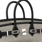 Birkin 25 Cargo Ecru/Black in Toile & Swift Leather with Palladium Hardware