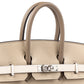 Birkin 25 Retourne Tri-colour Trench / Craie / Etoupe in Epsom Leather with Palladium Hardware