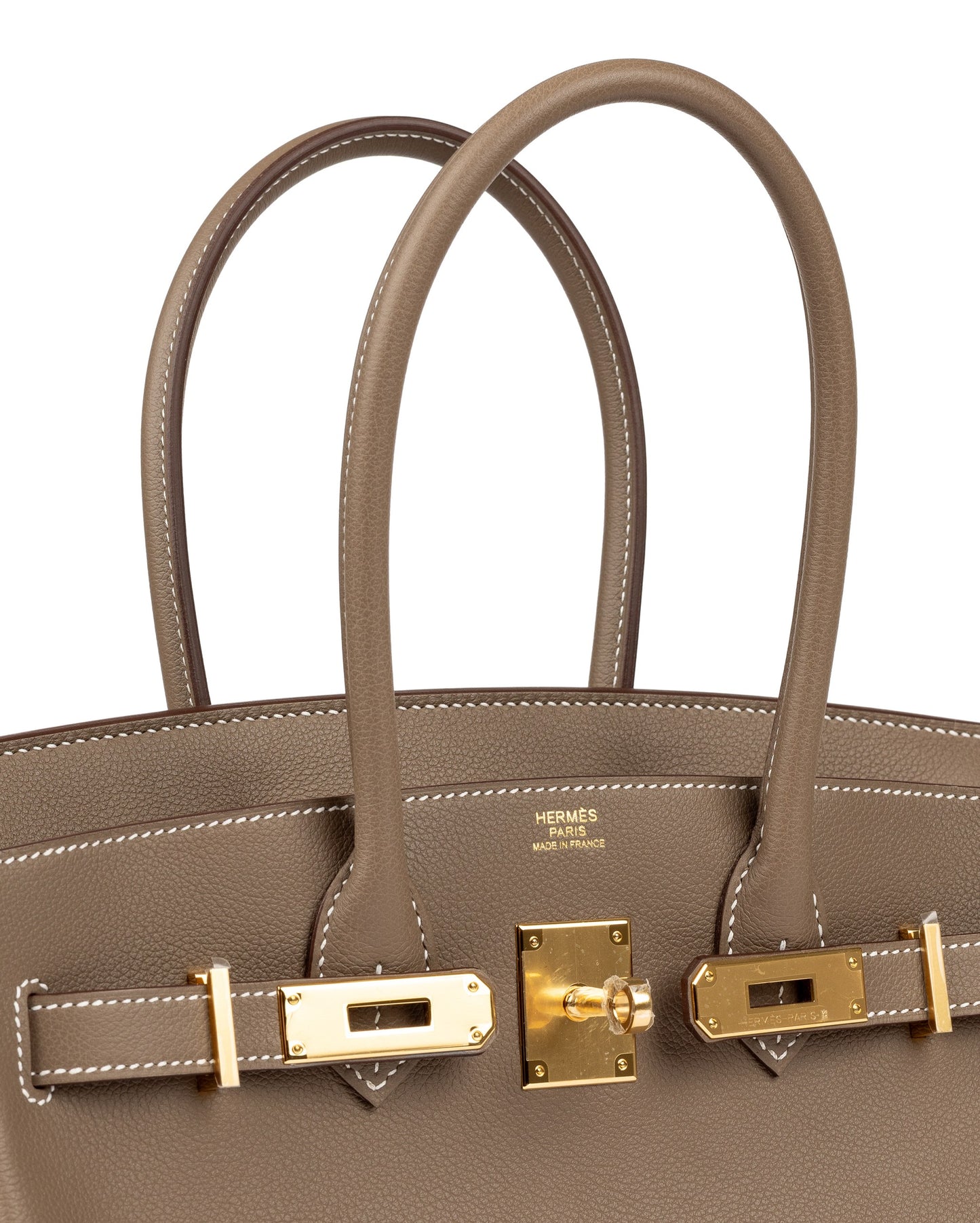 Birkin 29 Shoulder Etoupe in Evercolor Leather with Gold Hardware