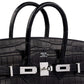 Birkin 25 Black in Matte Niloticus Crocodile with Palladium Hardware