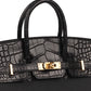 Birkin 25 Black Matte Alligator Touch Togo with Gold Hardware