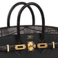 Birkin 25 Black Matte Alligator Touch Togo with Gold Hardware
