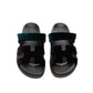 Chypre Sandal Femme Noir/Mousse in Velvet leather