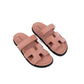 Chypre Sandals Femme Nude in Suede Leather