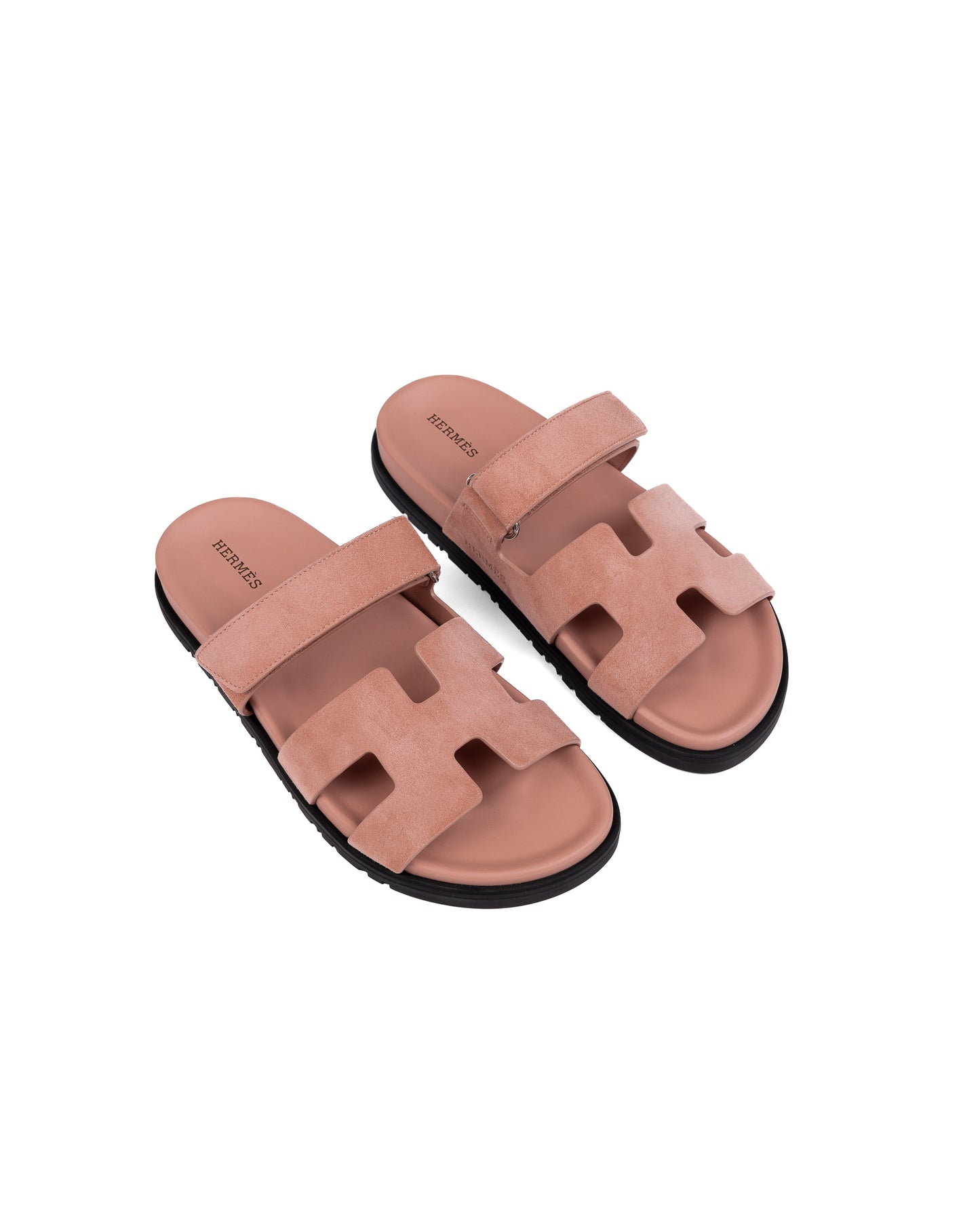 Chypre Sandals in Nude Suede leather