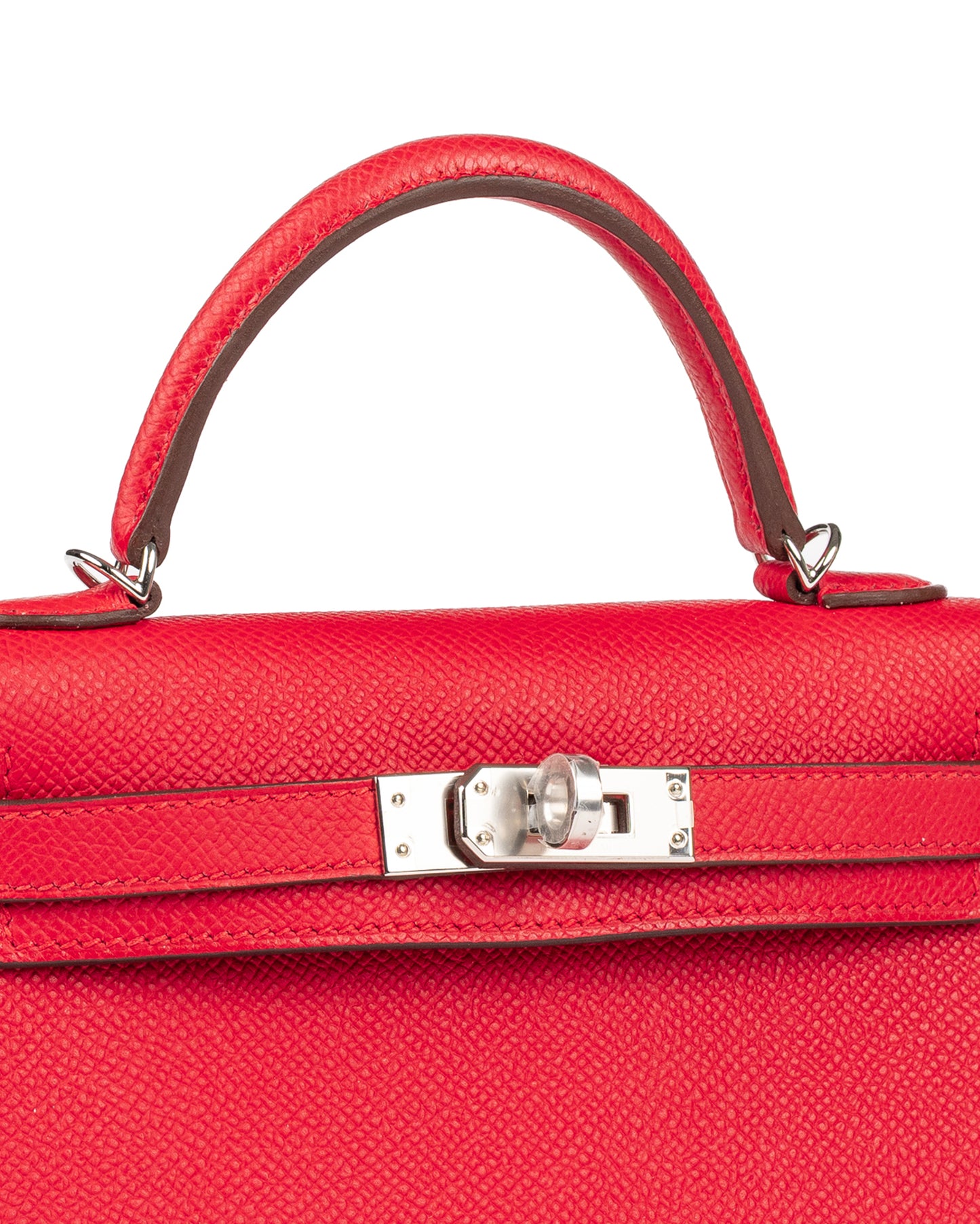 Kelly 20 Rouge Radieux in Epsom Leather with Palladium Hardware