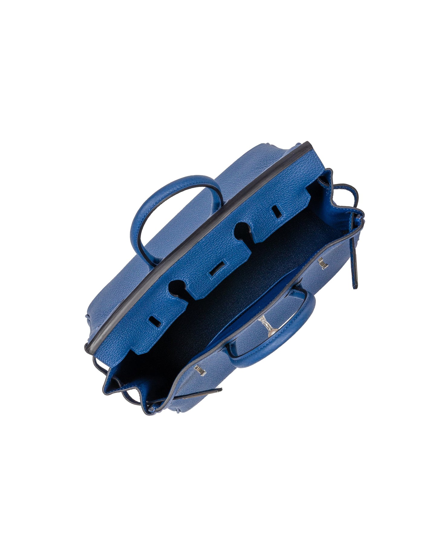 Birkin 25 Blue Tie in Togo Leather with Palladium Hardware