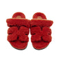 Chypre Sandals Femme Rouge De Turin in Shearling