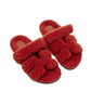 Chypre Sandals Femme Rouge De Turin in Shearling