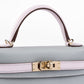 Kelly 20 HSS Sellier Bleu Glacier / Mauve Pale in Epsom Leather with Permabrass Hardware