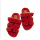 Chypre Sandals Femme Rouge De Turin in Shearling