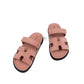 Chypre Sandals Femme Nude in Suede Leather