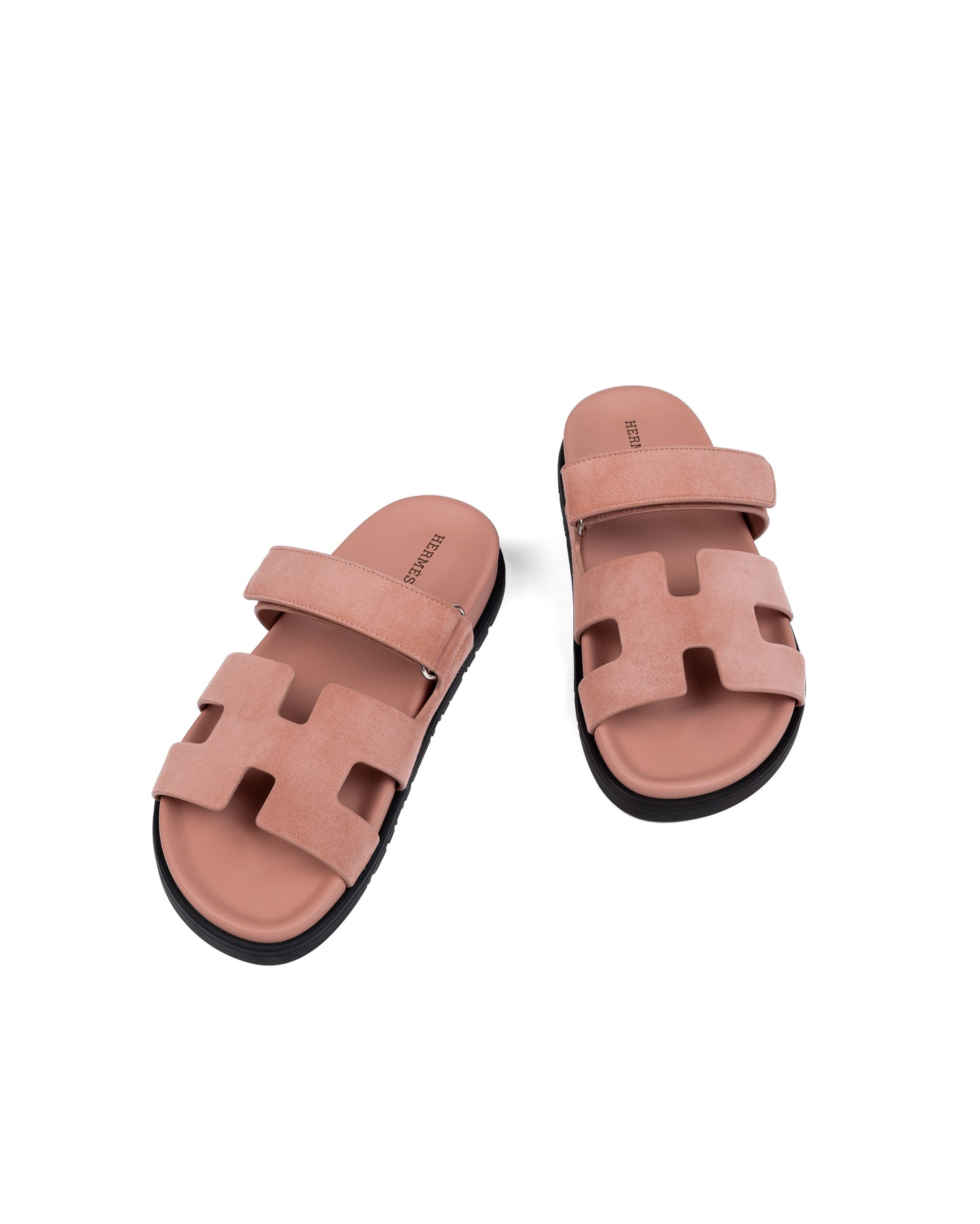 Chypre Sandals in Nude Suede leather