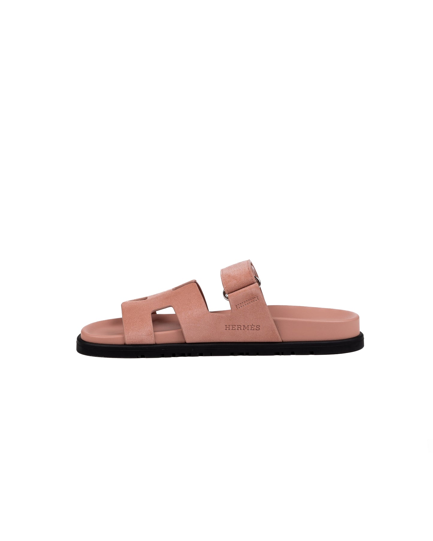 Chypre Sandals in Nude Suede leather