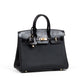 Birkin 25 Black in Togo Leather and Lizard Touch with Gold  Hardware