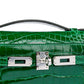 Kelly Pochette Vert Émeraude in Shiny Alligator with Palladium Hardware