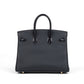 Birkin 25 Black in Togo Leather and Lizard Touch with Gold  Hardware