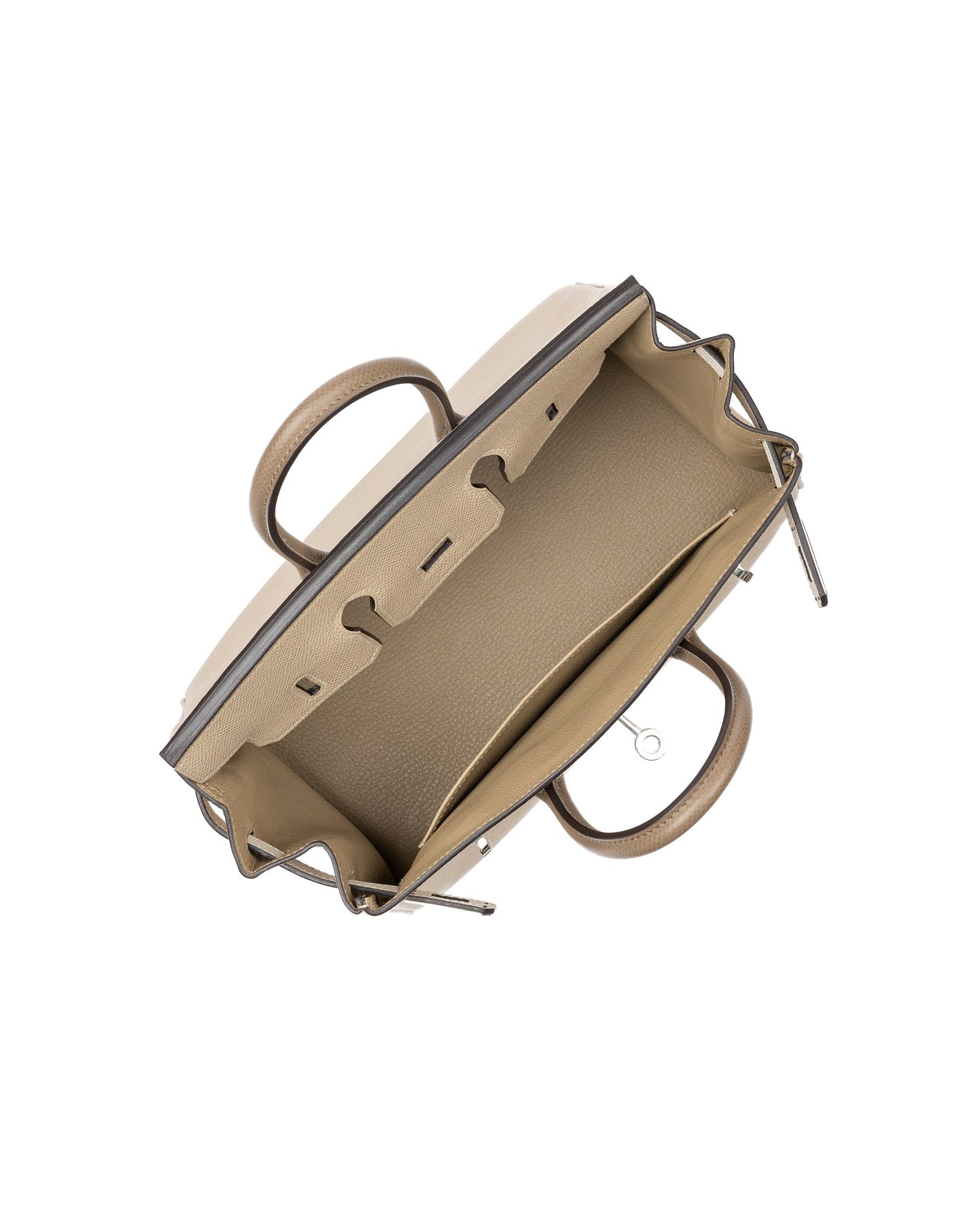 Birkin 25 Retourne Tri-colour Trench / Craie / Etoupe in Epsom Leather with Palladium Hardware