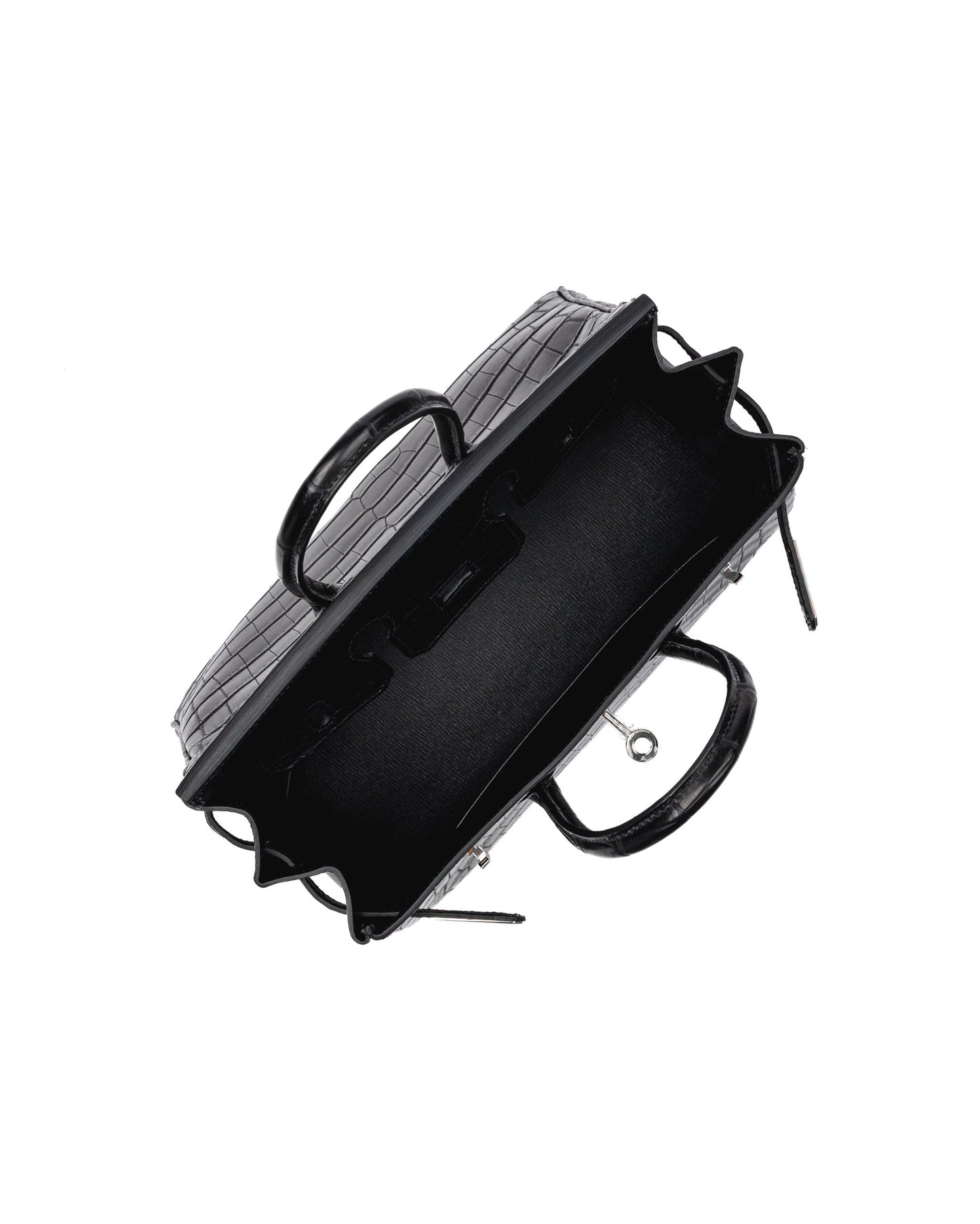 Birkin 25 Black in Matte Niloticus Crocodile with Palladium Hardware