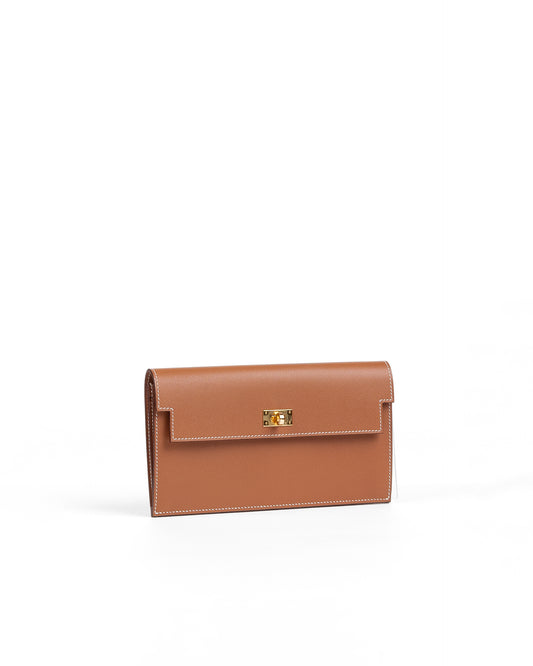 Kelly Pocket Gold in Epsom leather with Gold Hardware