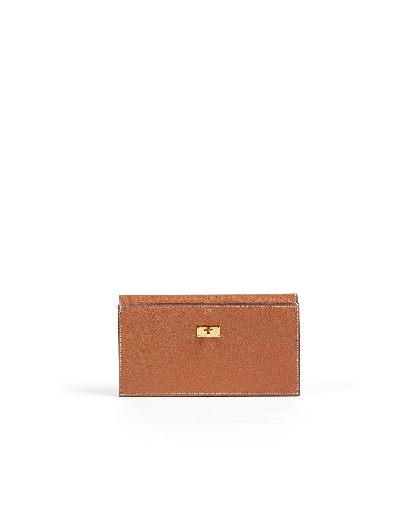 Kelly Pocket Gold in Epsom leather with Gold Hardware