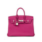 (Preloved) Birkin 25 Rose Pourpre in Togo Leather with Palladium Hardware