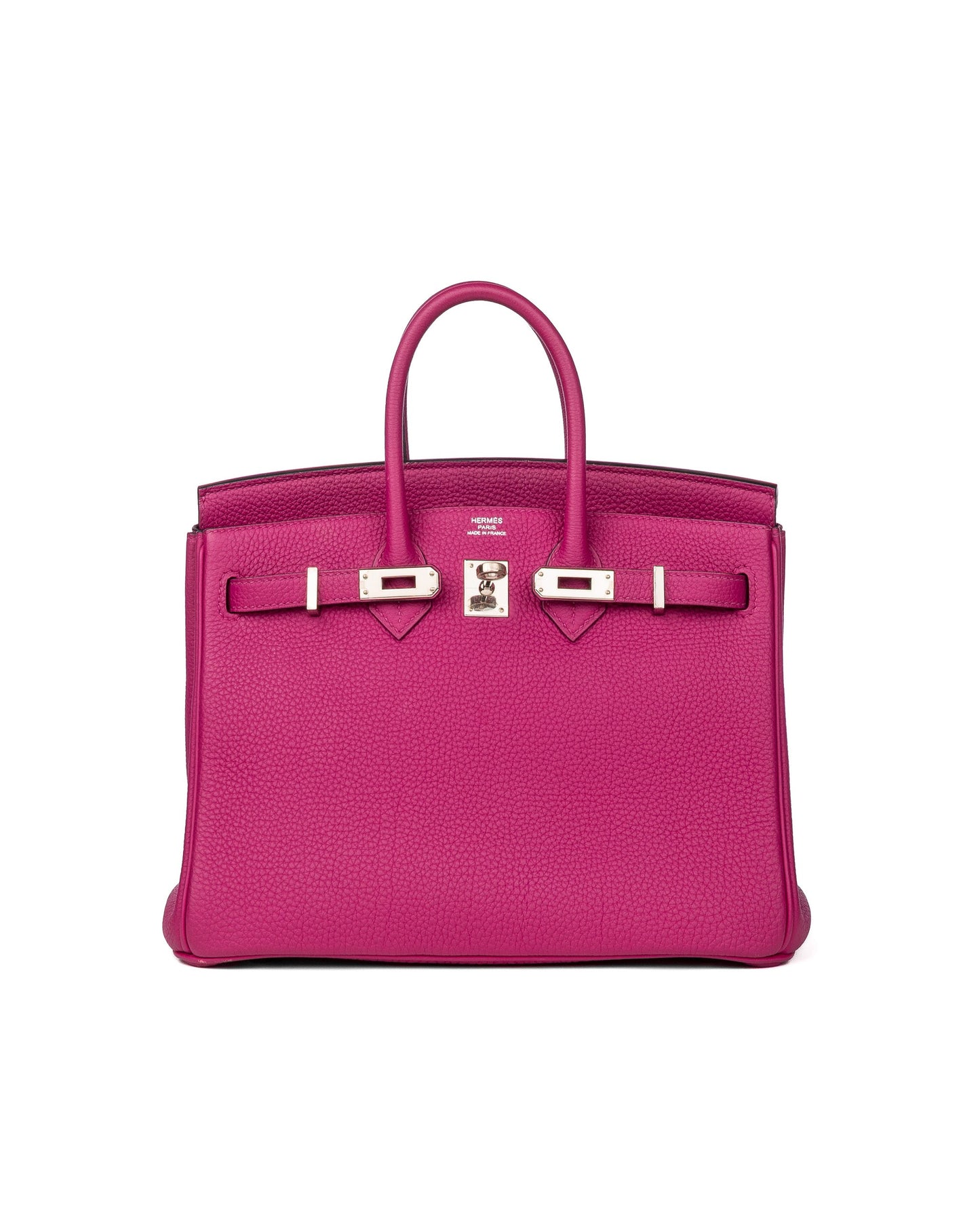 (Preloved) Birkin 25 Rose Pourpre in Togo Leather with Palladium Hardware
