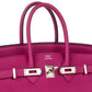 (Preloved) Birkin 25 Rose Pourpre in Togo Leather with Palladium Hardware