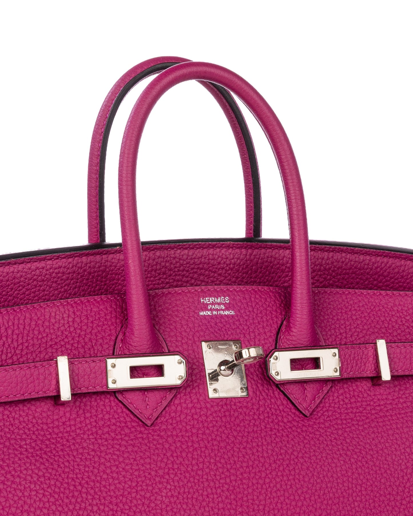 (Preloved) Birkin 25 Rose Pourpre in Togo Leather with Palladium Hardware