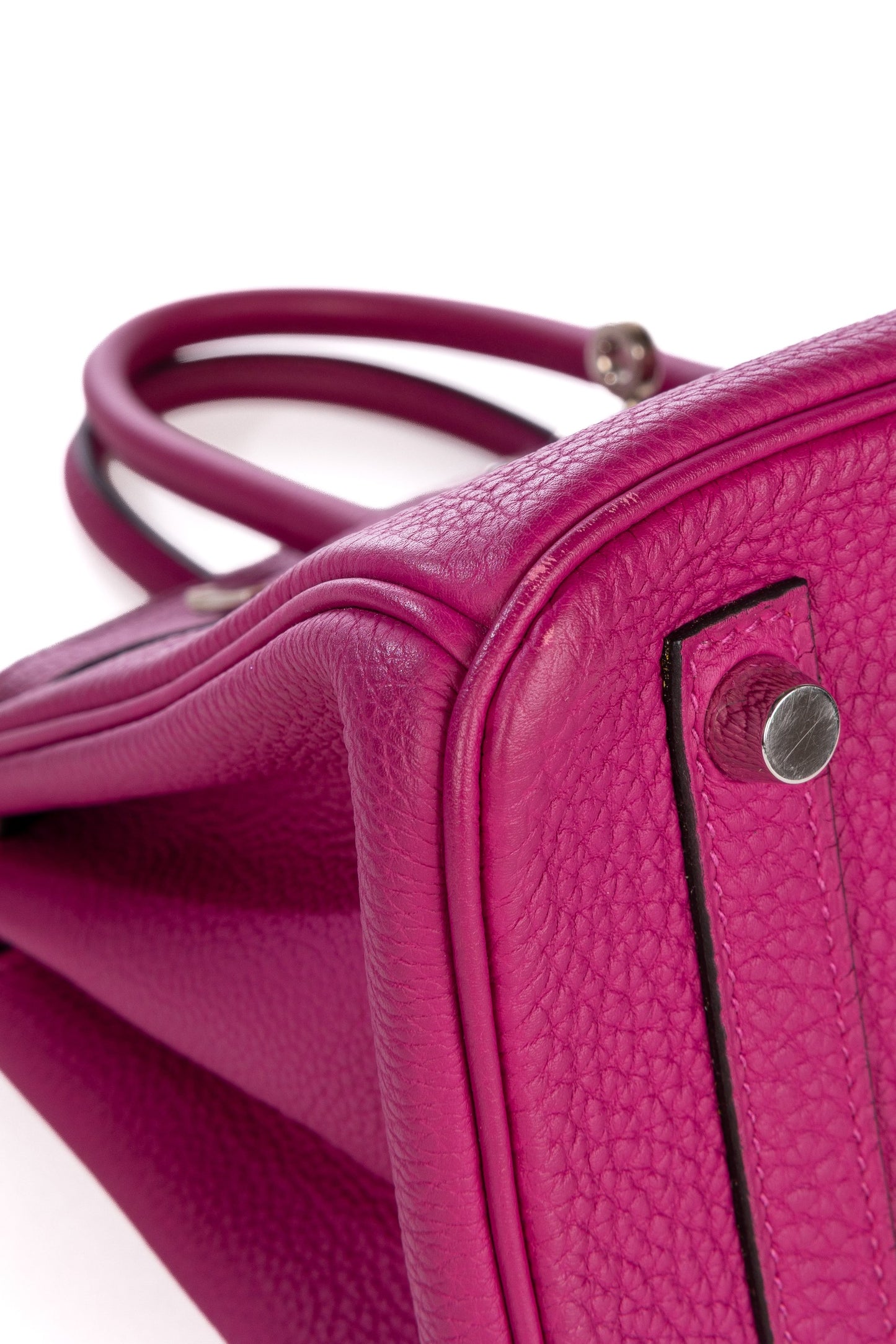 (Preloved) Birkin 25 Rose Pourpre in Togo Leather with Palladium Hardware