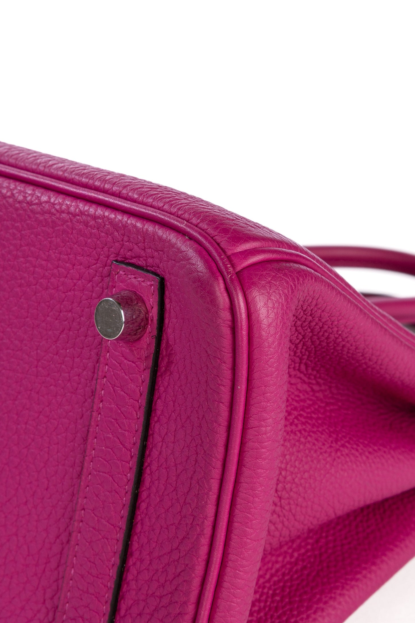 (Preloved) Birkin 25 Rose Pourpre in Togo Leather with Palladium Hardware