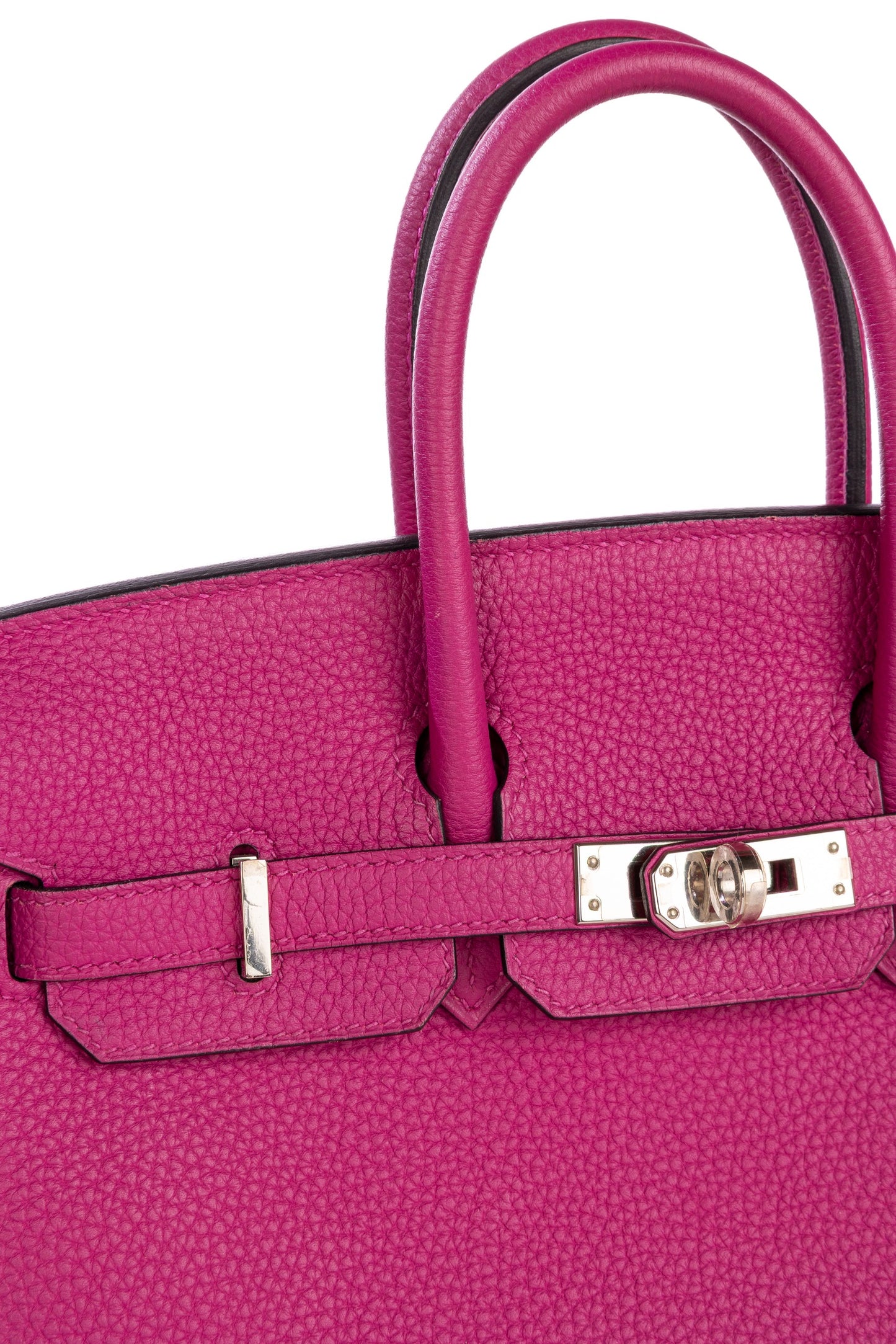 (Preloved) Birkin 25 Rose Pourpre in Togo Leather with Palladium Hardware