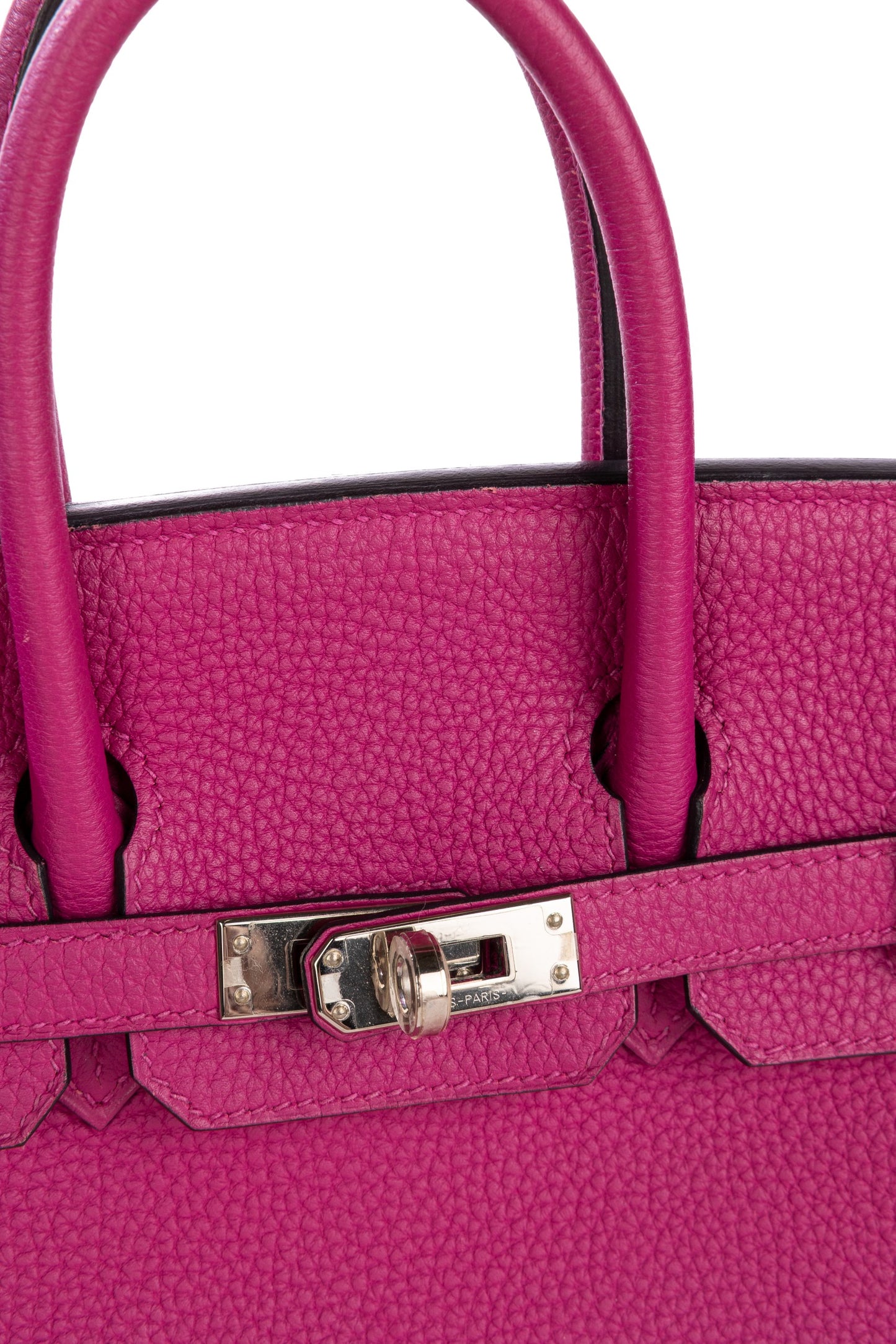 (Preloved) Birkin 25 Rose Pourpre in Togo Leather with Palladium Hardware