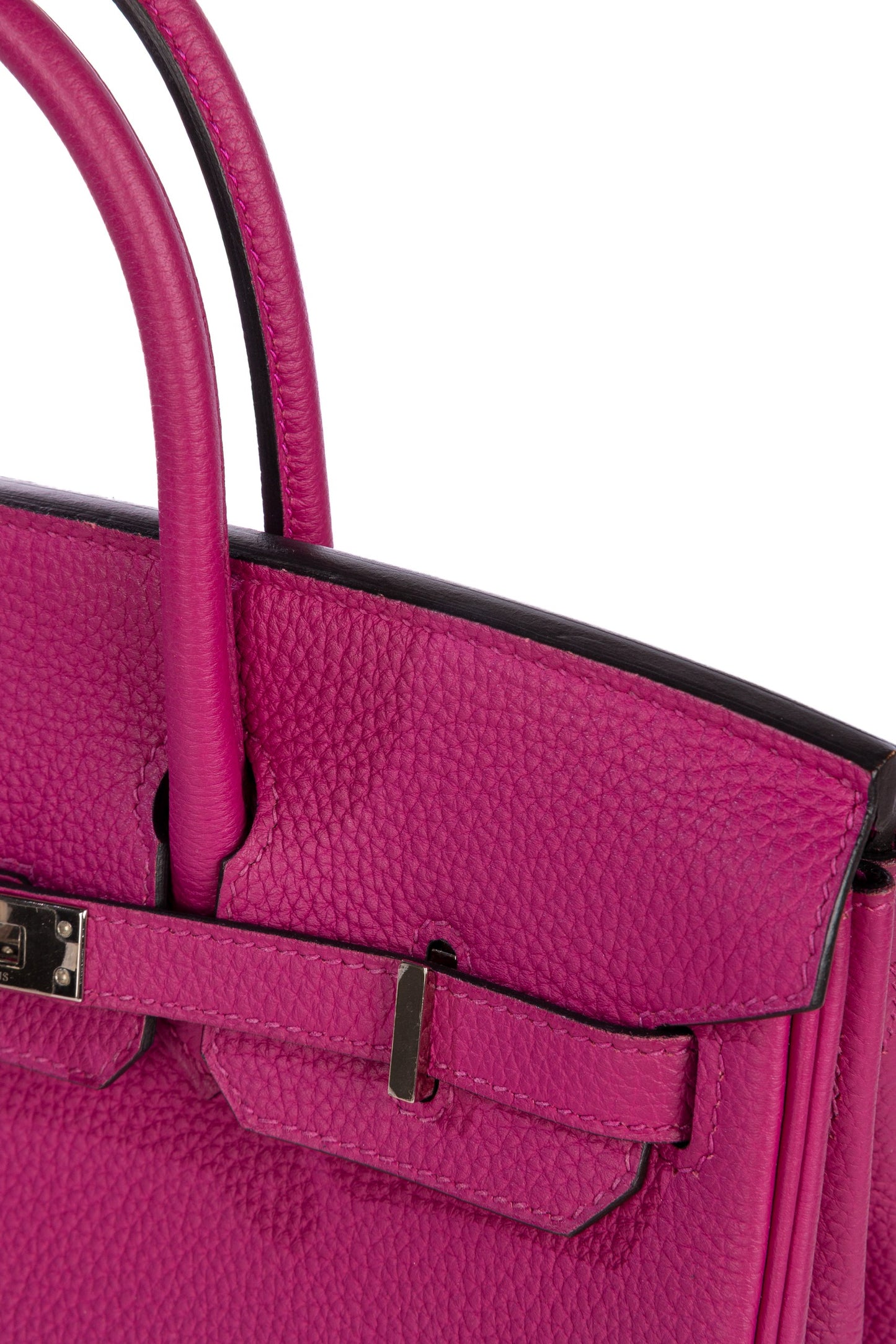 (Preloved) Birkin 25 Rose Pourpre in Togo Leather with Palladium Hardware