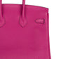 (Preloved) Birkin 25 Rose Pourpre in Togo Leather with Palladium Hardware