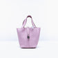 Picotin 18 Mauve Sylvestre in Taurillon Clemence leather with Palladium Hardware