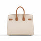 Birkin 25 HSS Craie & Biscuit in Epsom Leather with Brushed Gold Hardware
