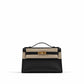 Kelly Pochette Black in Swift Leather with Gold Hardware