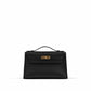 Kelly Pochette Black in Swift Leather with Gold Hardware