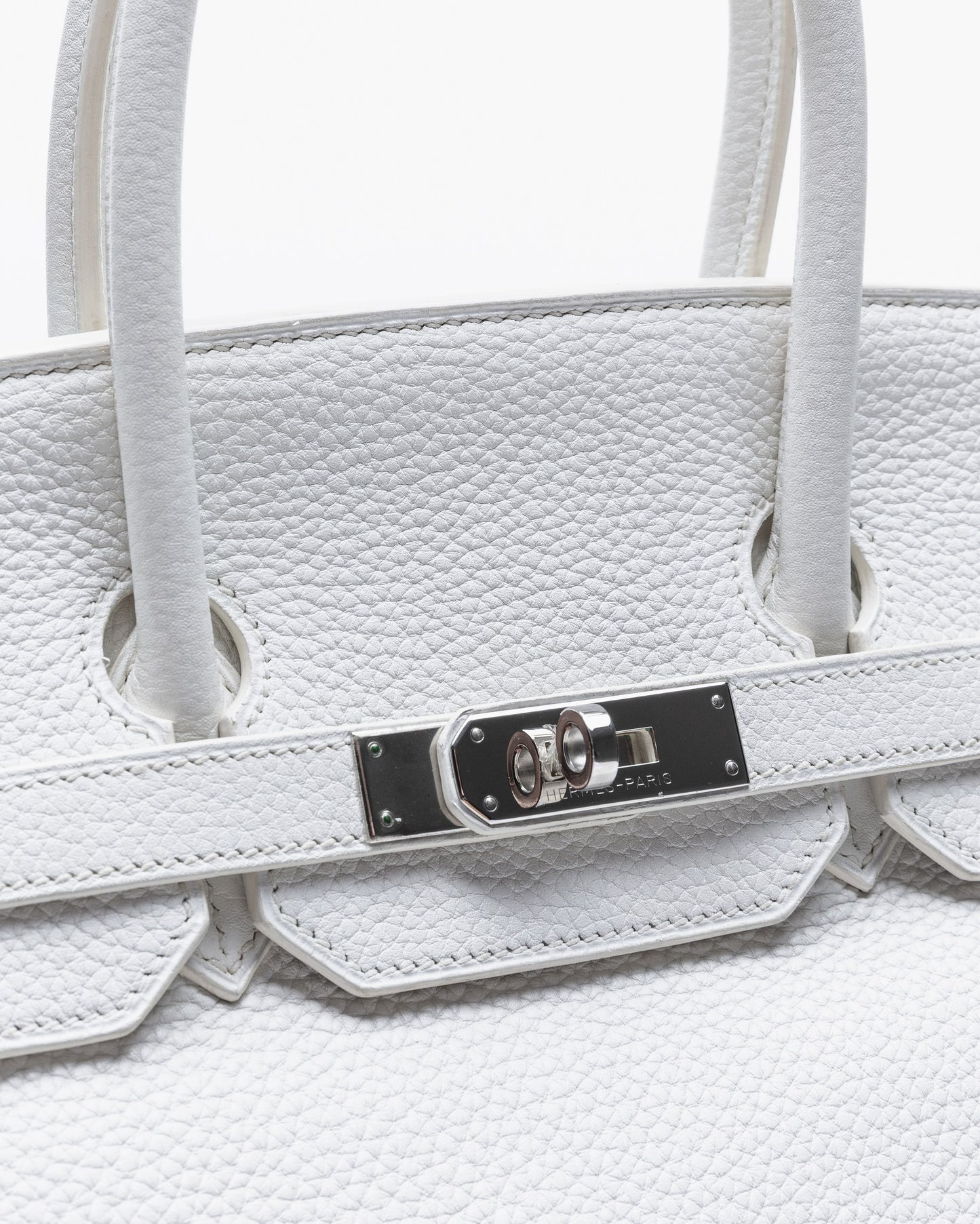 (Preloved) Birkin 35 Blanc in Togo leather with Palladium Hardware