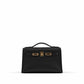 Kelly Pochette Black in Swift Leather with Gold Hardware