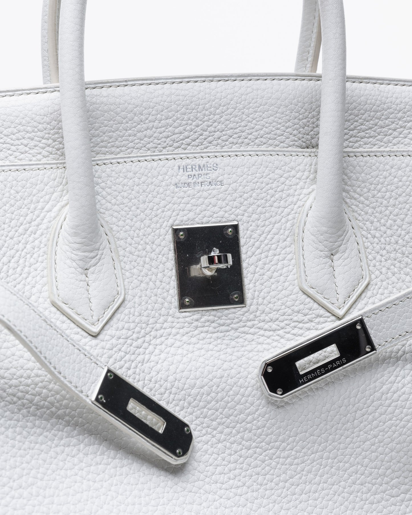 (Preloved) Birkin 35 Blanc in Togo leather with Palladium Hardware