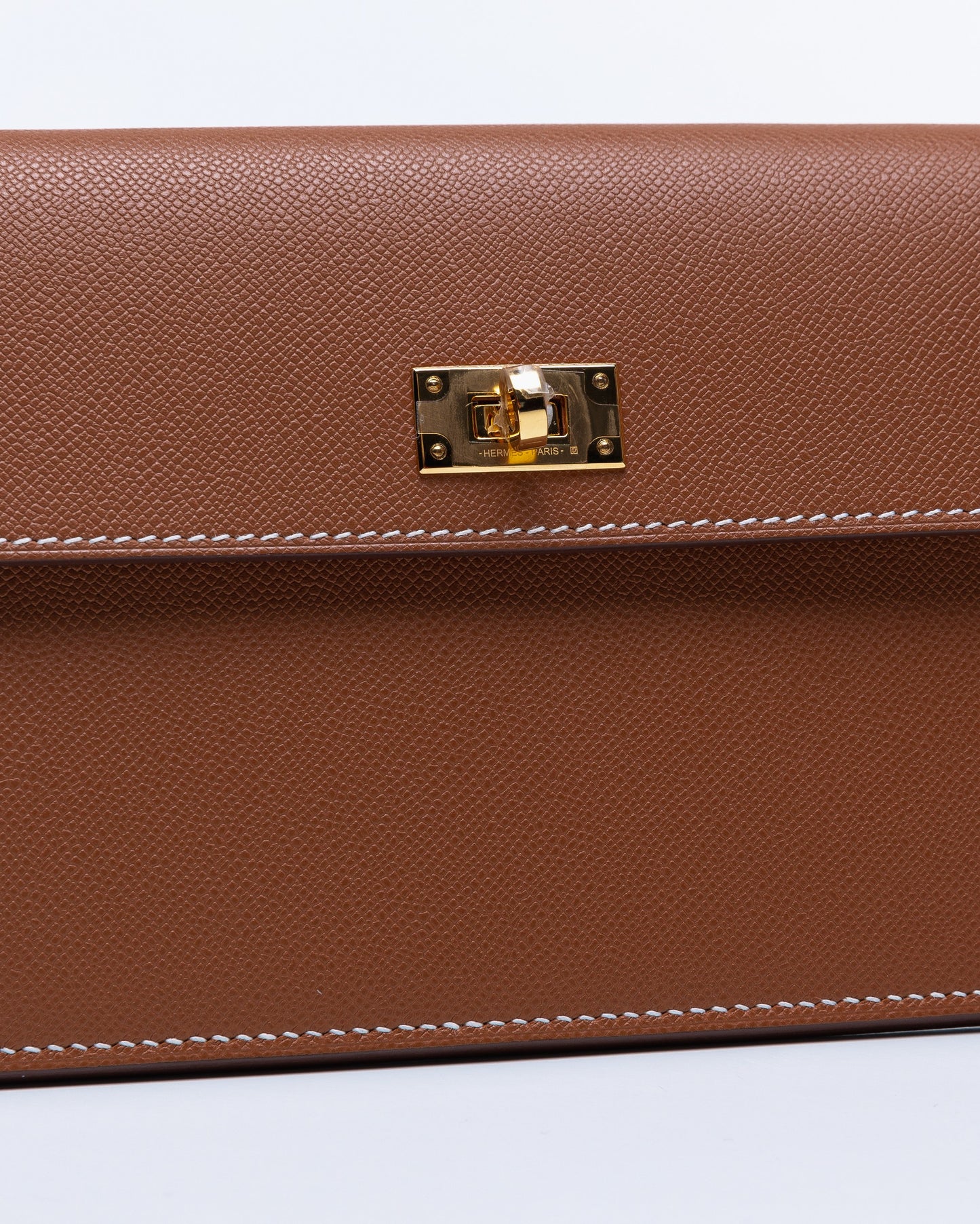 Kelly Pocket Gold in Epsom leather with Gold Hardware