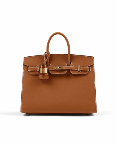 Birkin 25 Sellier Gold in Epsom Leather with Gold Hardware