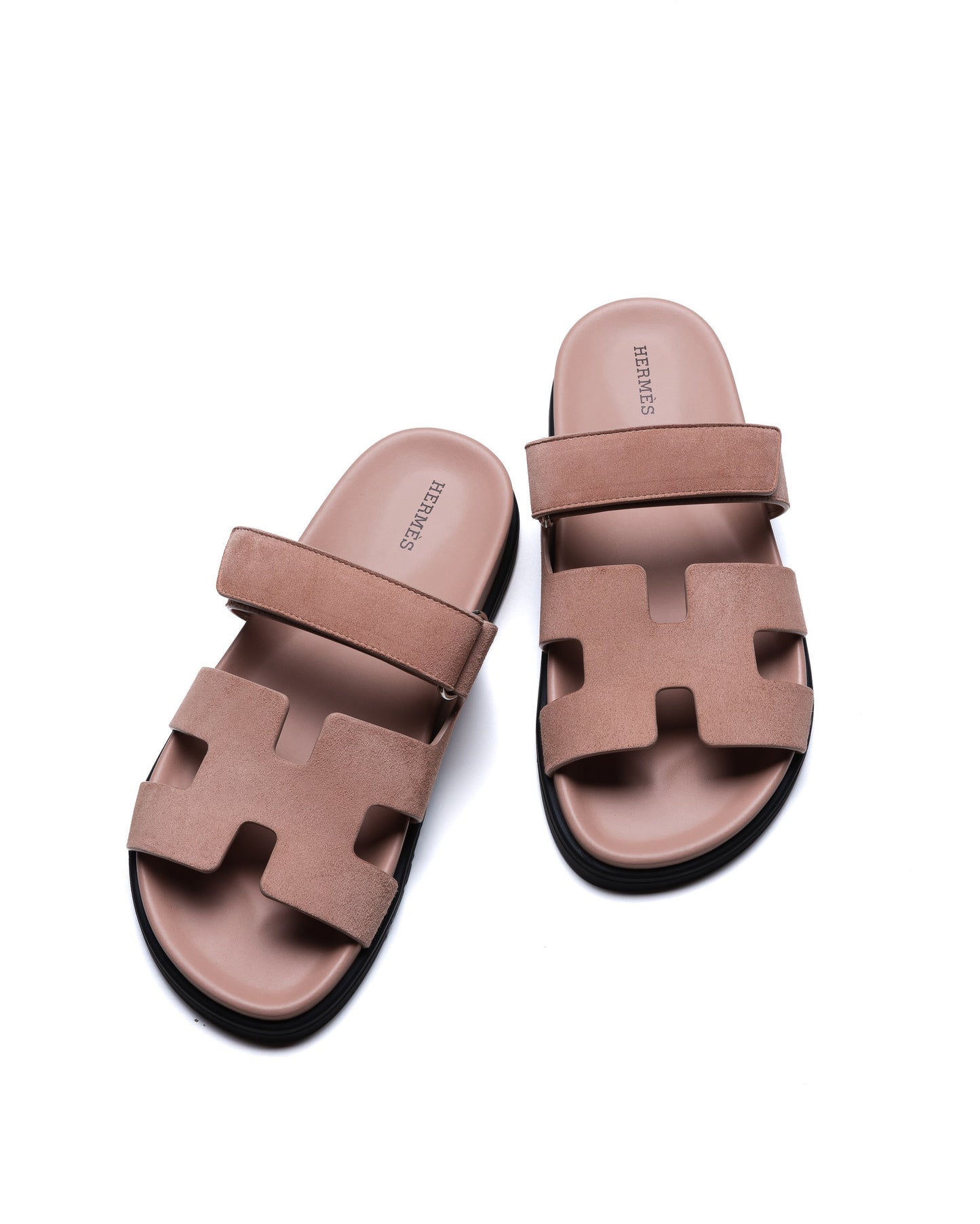 Chypre Sandal in Nude Suede Femme