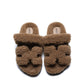 Chypre Sandal in Beige Argile in Shearling Femme