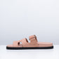 Chypre Sandal in Nude Suede Femme